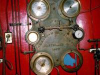 Engine room gauge panel from 1903
